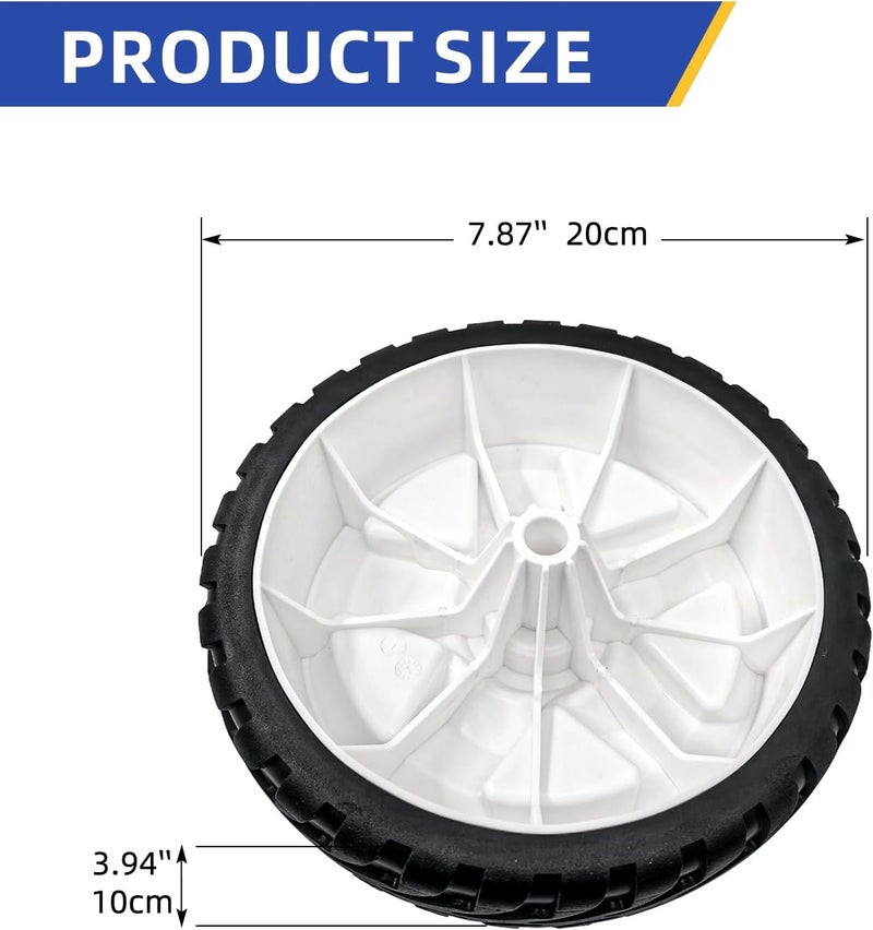 deawater 2 Pack 137-4833 Front Wheel Assemblies for Toro 22in Recycler Mowers, Compatible with 20332, 20333, 20334, 20337, 20372, 20373, 20374, 20955, 20958, 21762, 21763, 21764 - Image 2